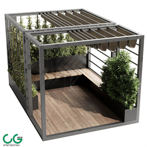 Landscape Furniture with Pergola and Roof garden 09